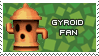 stamp that says gyroid fan