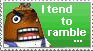 stamp with resetti and the text i tend to ramble...