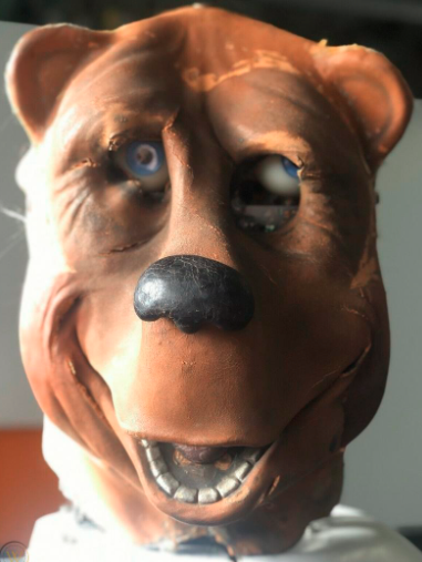 melted beach bear mask