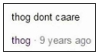 thog don't care